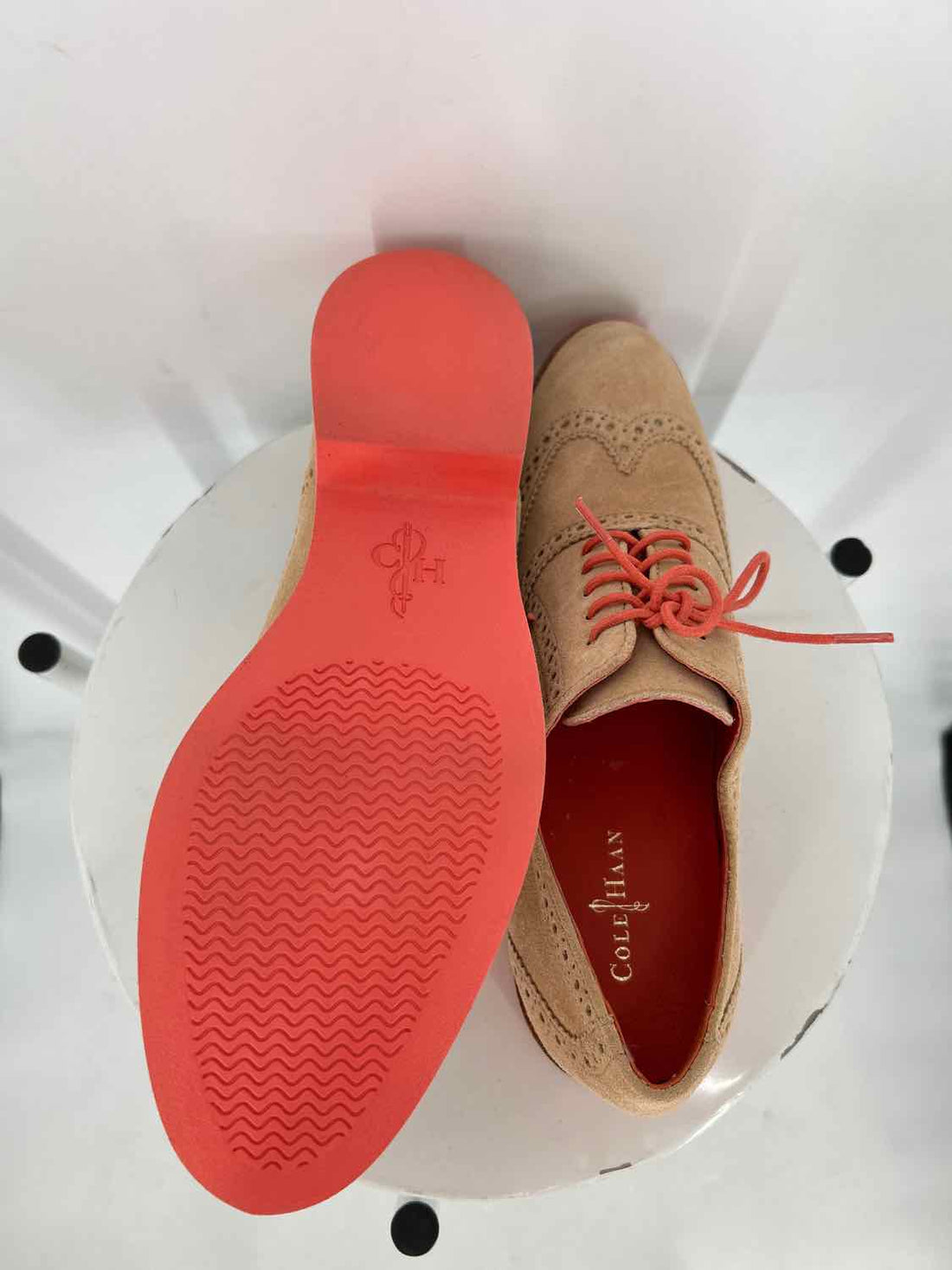 Cole Haan Women Size 8 Khaki Suede Oxford Sneakers