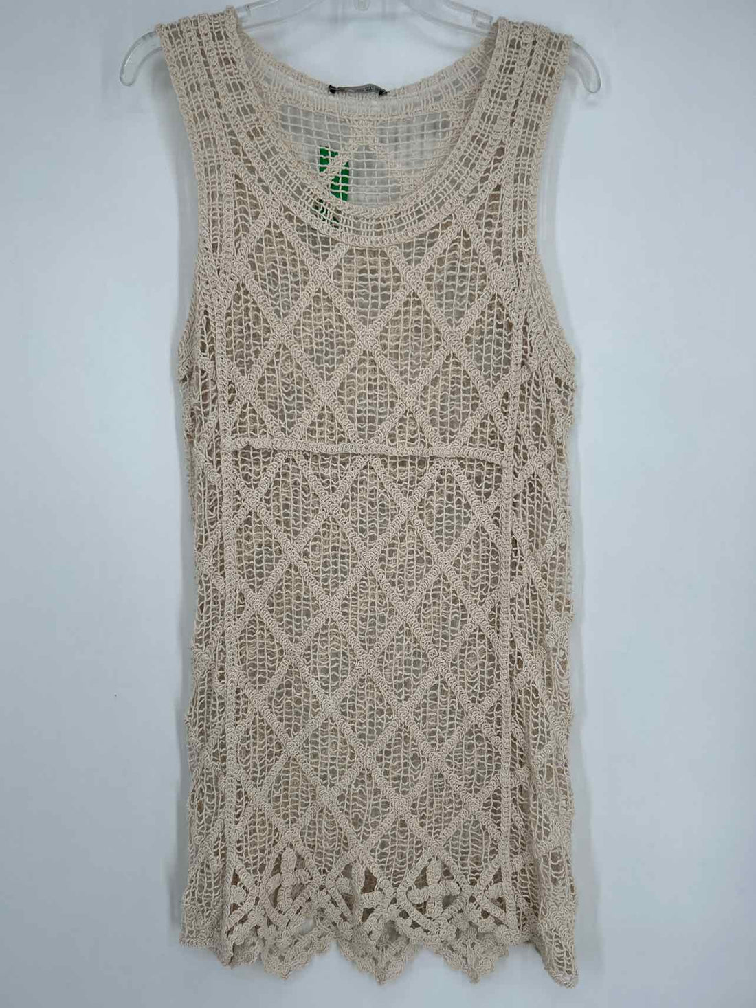 Zara Size M Beige Crochet Coverup
