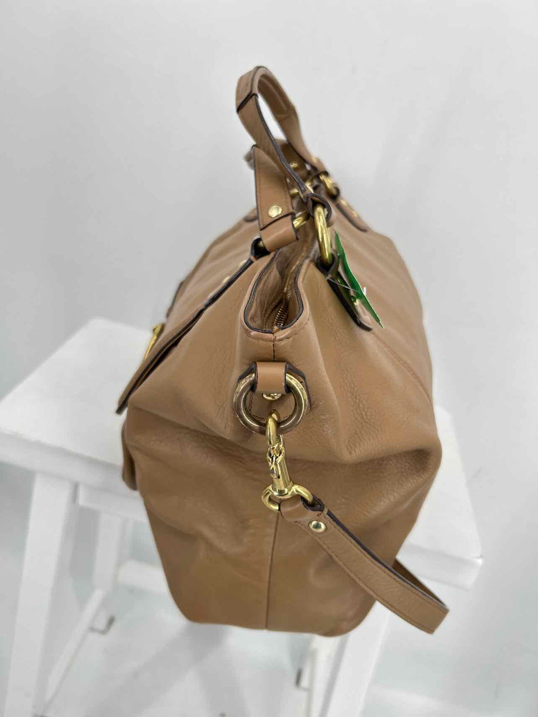 Coach Light Brown Leather Pre Owned Messenger