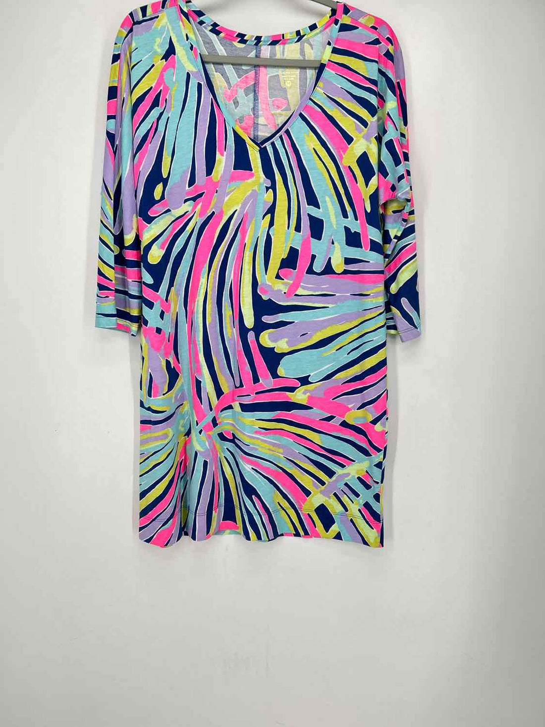 M Blue Print Lilly Pulitzer Dress Long Sleeve
