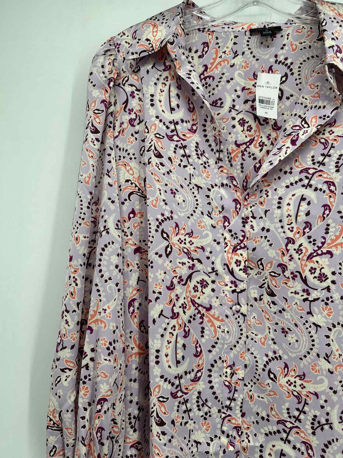 Ann Taylor Size M Light Purple Print NWT Long Sleeve