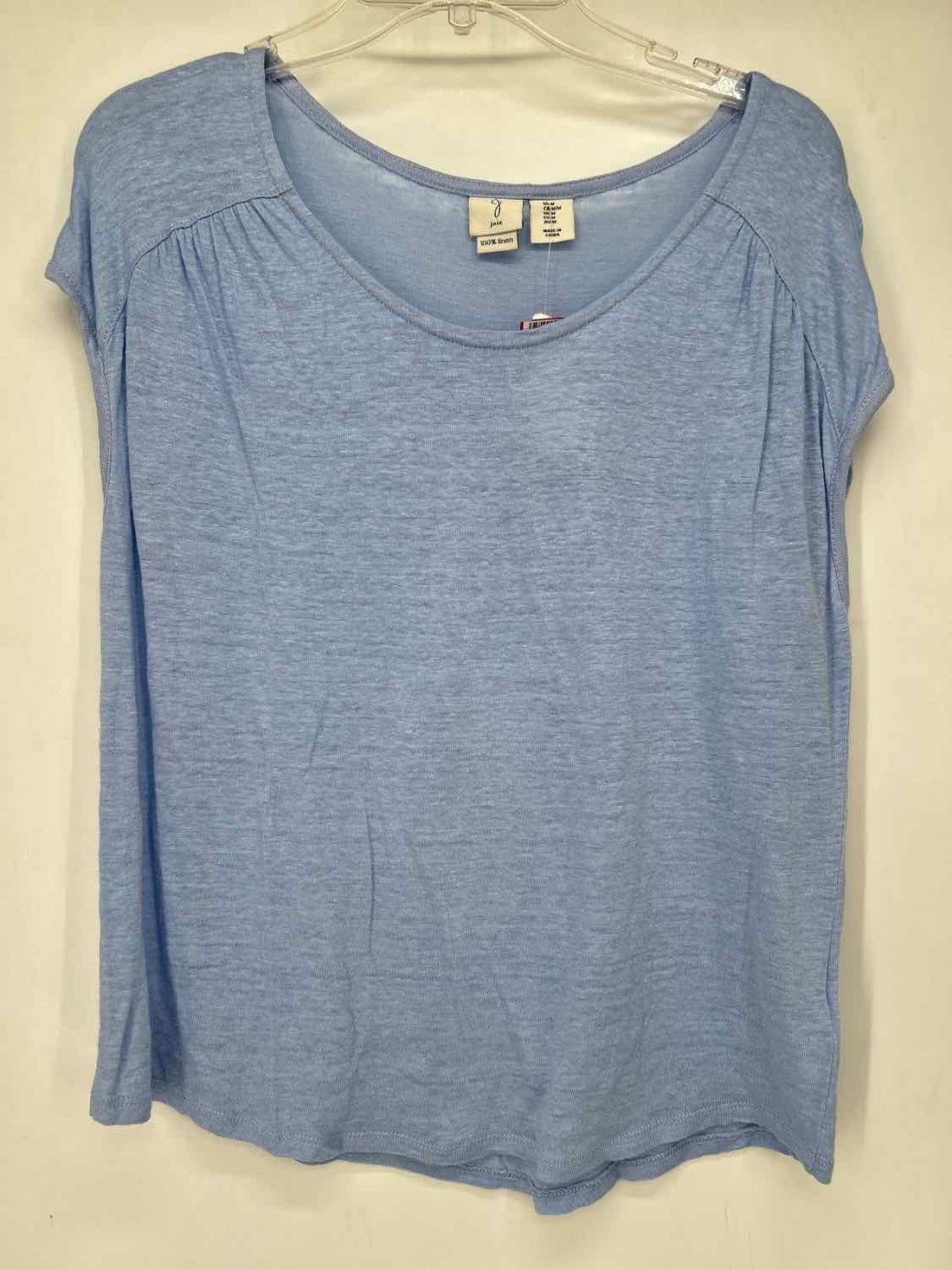 Joie Size M Light Blue Linen Short Sleeve