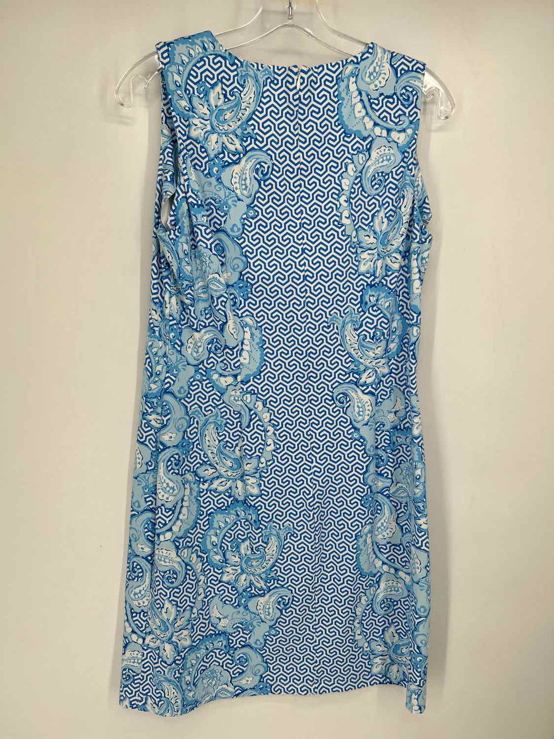 J McLaughlin Size M Blue & White Print Sleeveless Dress
