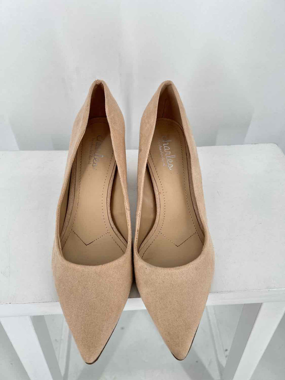 Charles David Women Size 8 Tan Faux Suede Heels