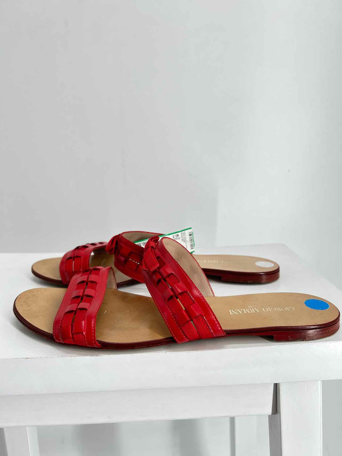 Giorgio Armani Women Size 40.5 Red Slides