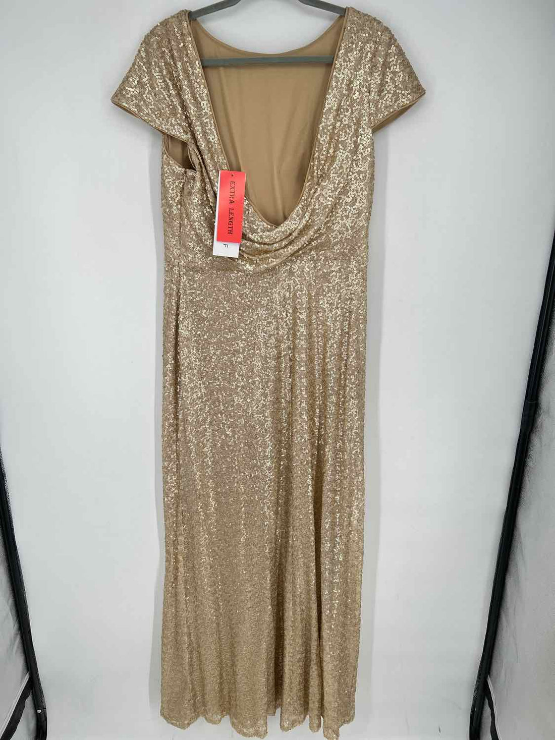 Bill Levkoff 16 Long Gold Sequined NWT Holiday