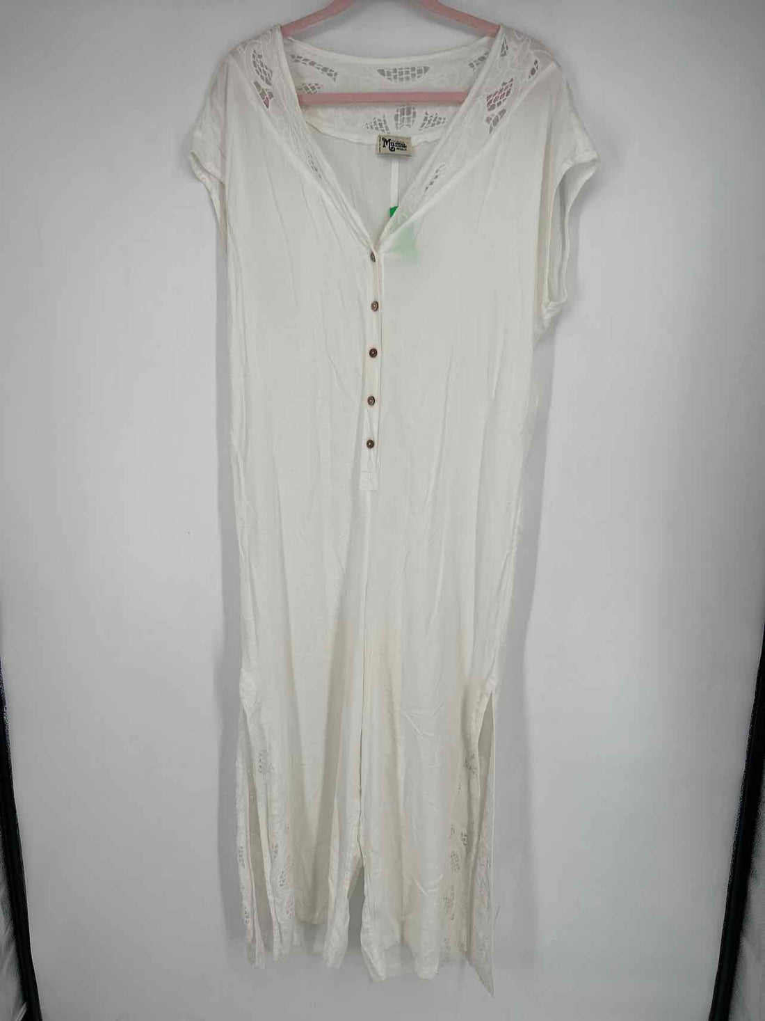 Show Me Your Mumu Size M White Short Sleeve Jumpsuit