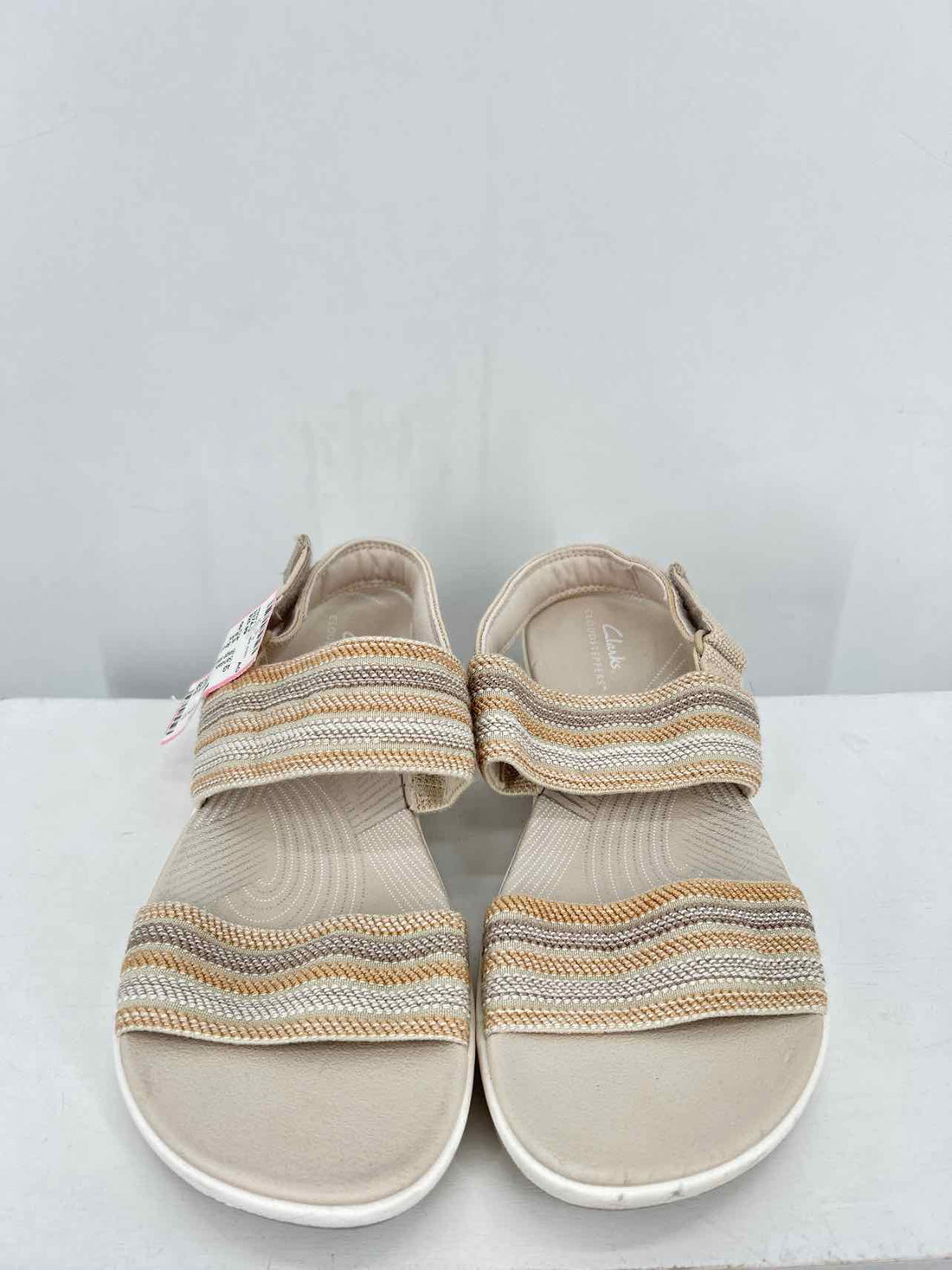 Clarks Women Size 8 Beige striped Sandals