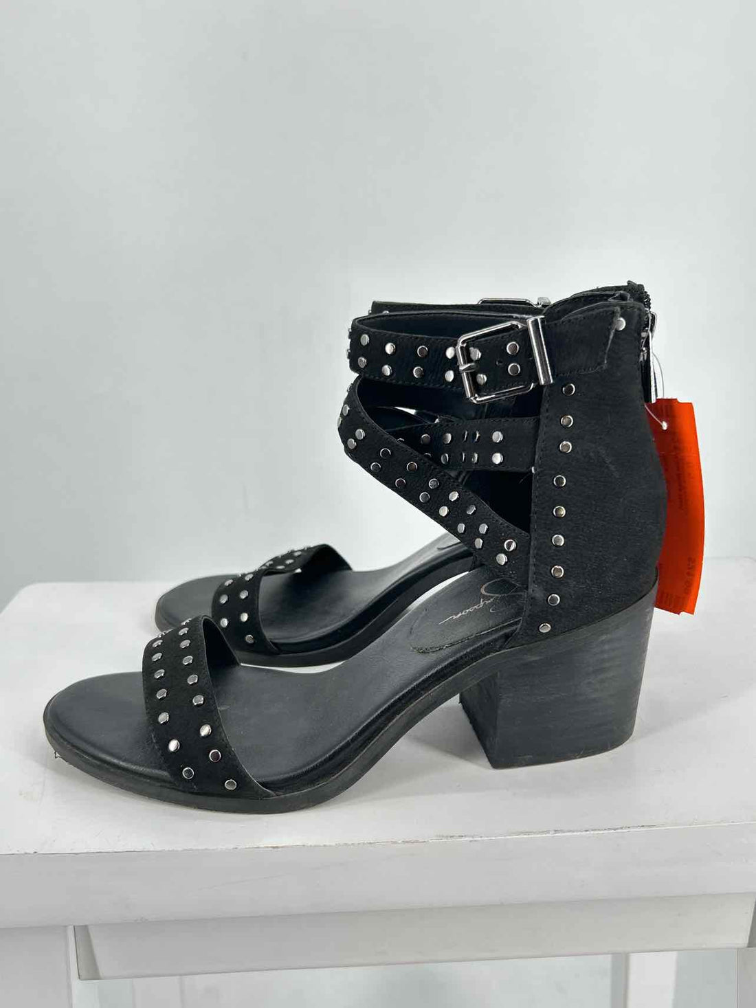 Jessica Simpson Women Size 8.5 Black Studded Sandals