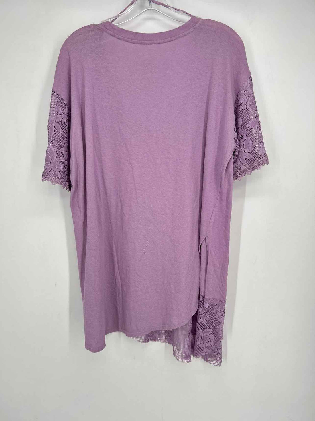 Free People Size L Lavender Short Sleeve