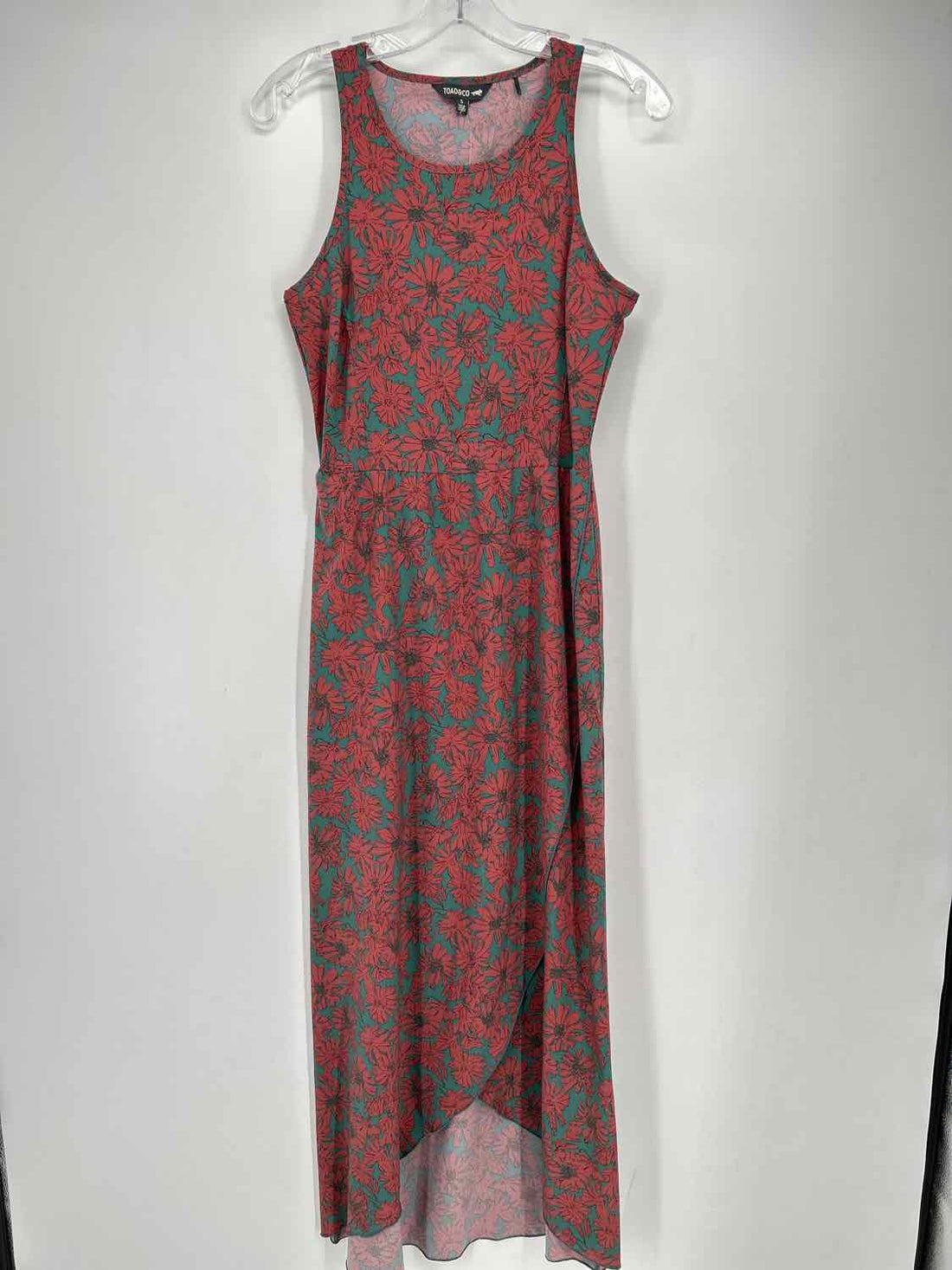 Toad & Co Size S Green & Red Print Sleeveless Dress