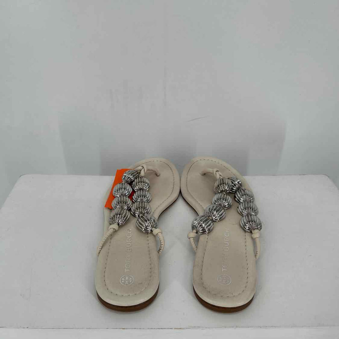 Tory Burch Women Size 7 Ivory & silver Sandals