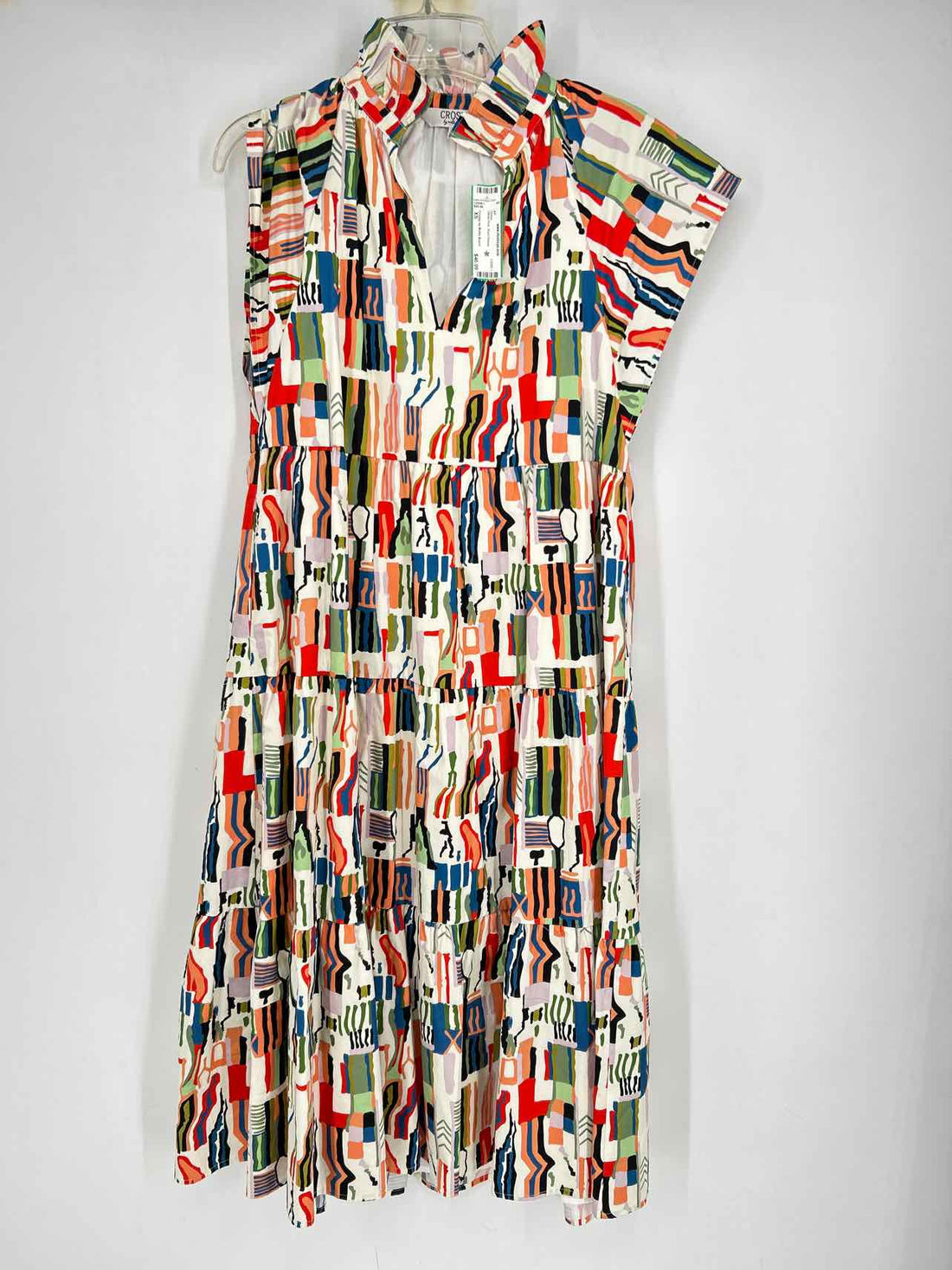 Crosby by Mollie Burch Size XS White Print Short Sleeve Dress