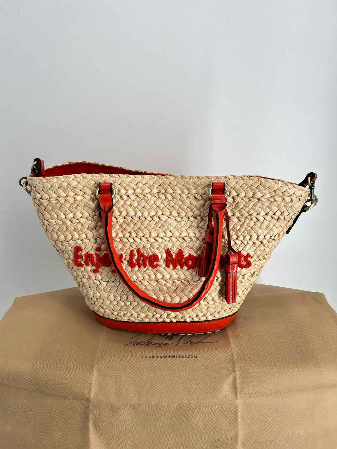 Patricia Nash Natural Straw Crossbody
