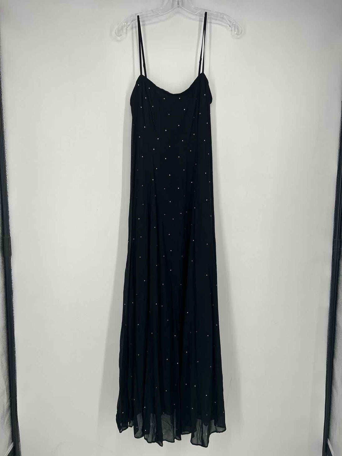 J Crew Size 4 Black Rhinestone Sleeveless Maxi