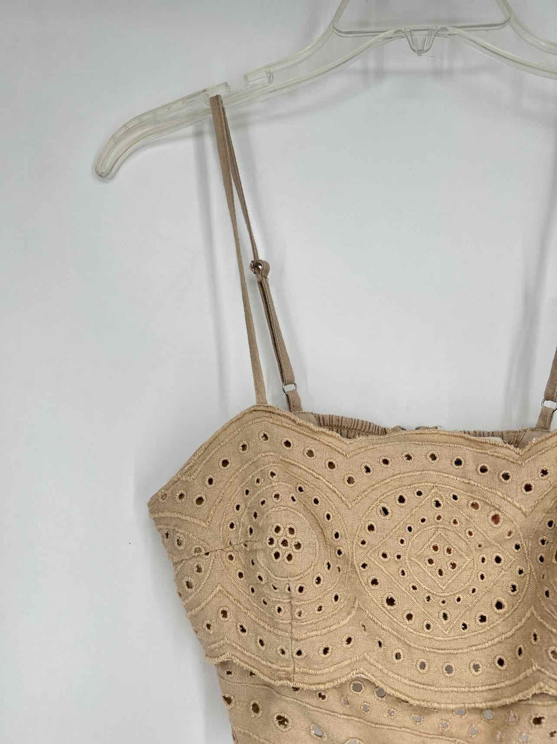 Jason Wu Size 6 Khaki Eyelet Crop Top