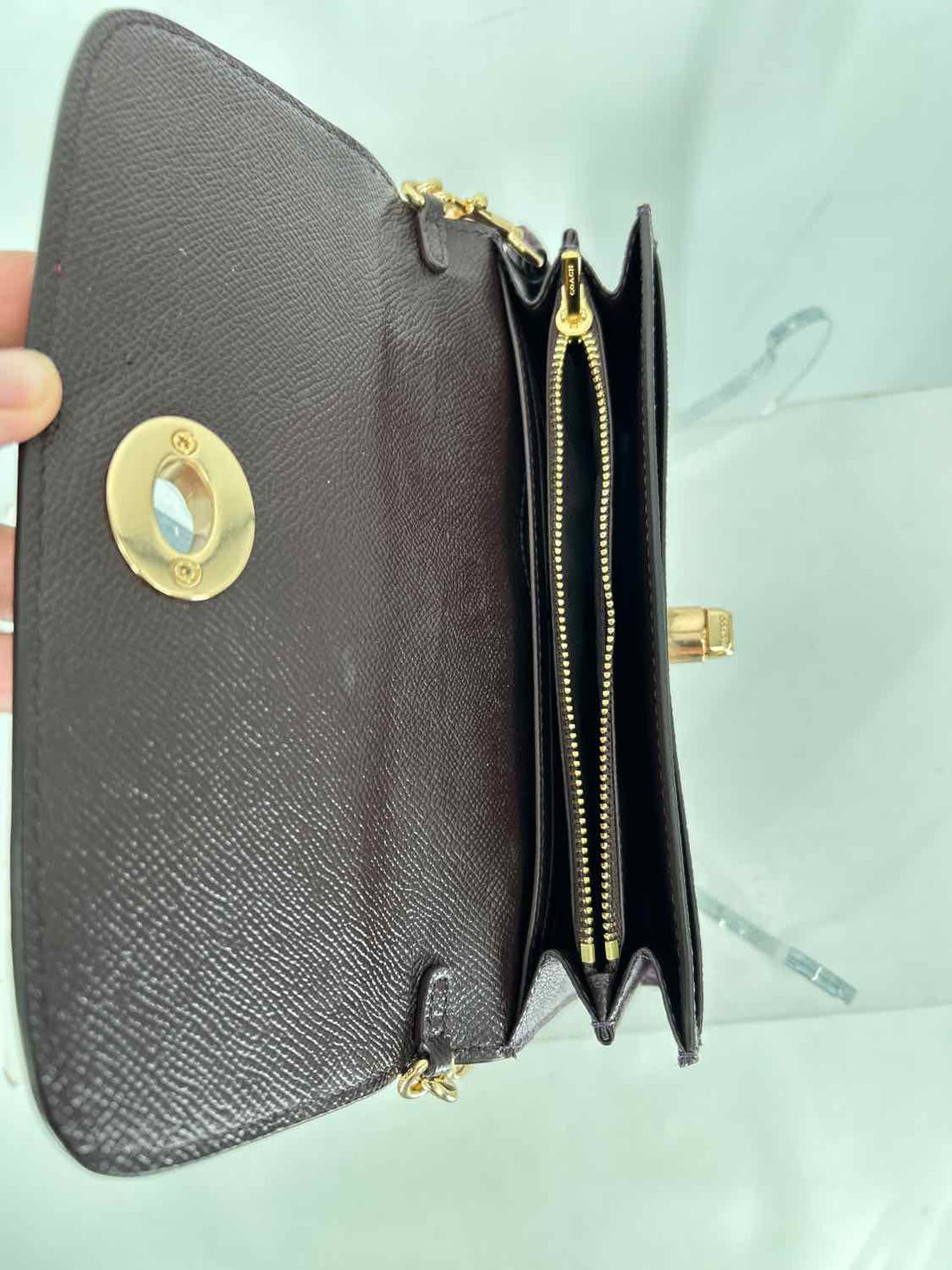 Coach Dark Purple Leather Excellent Condition Crossbody