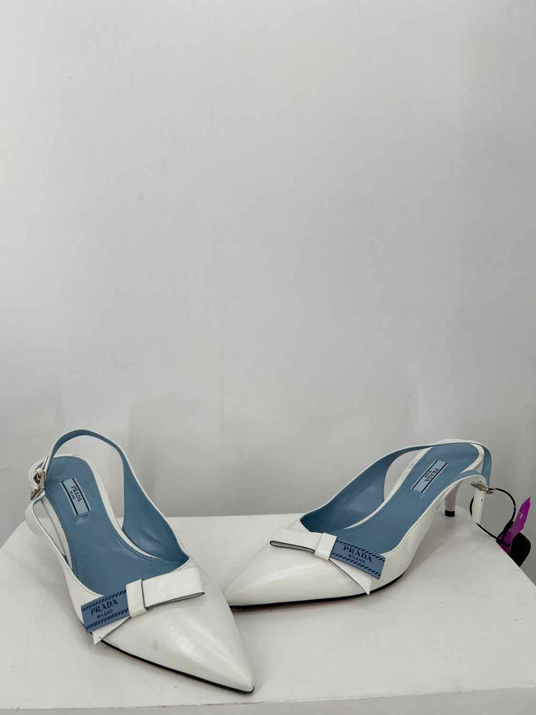 Prada Women Size 40 White Genuine Leather LUXURY