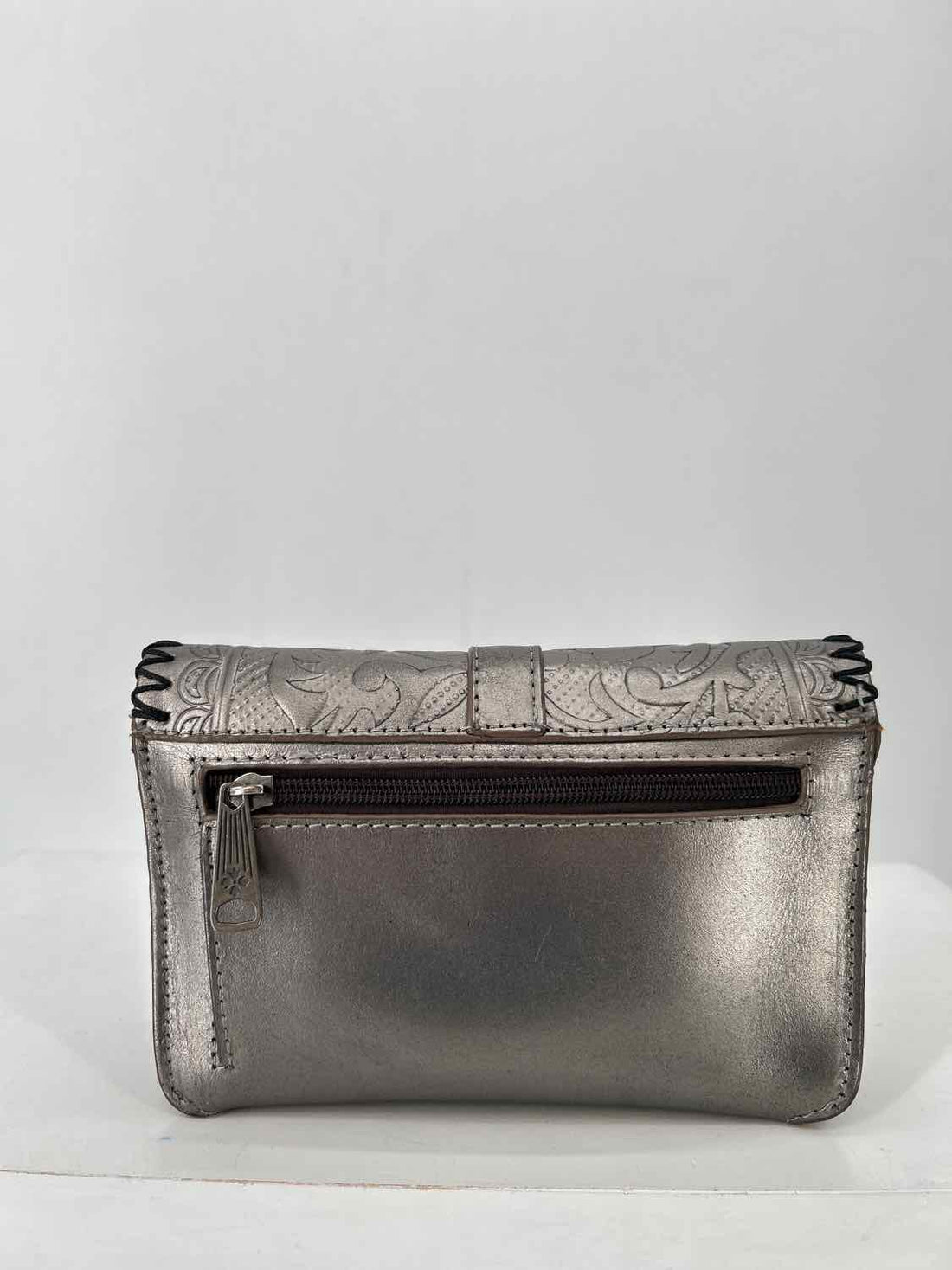 Patricia Nash Pewter Genuine Leather Pre Owned Crossbody