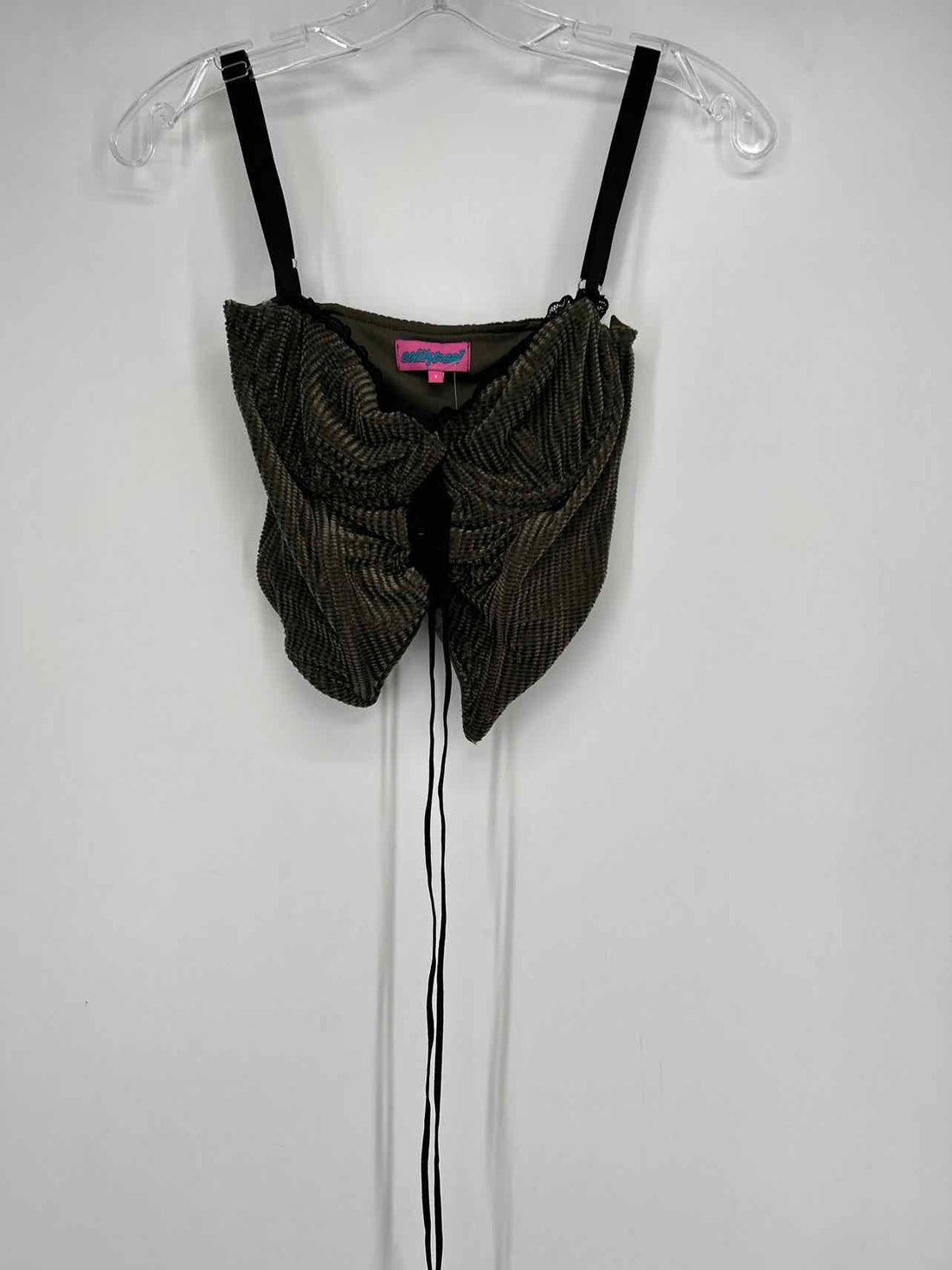 Edikted Size S Olive & Black Crop Top