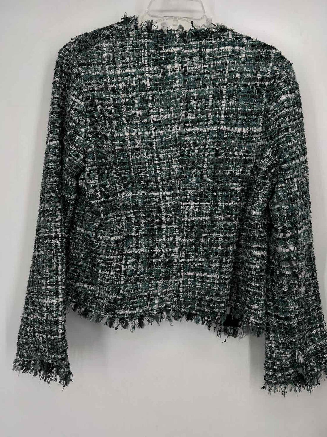 Lola & Sophie Size M black white & teal Tweed Blazer