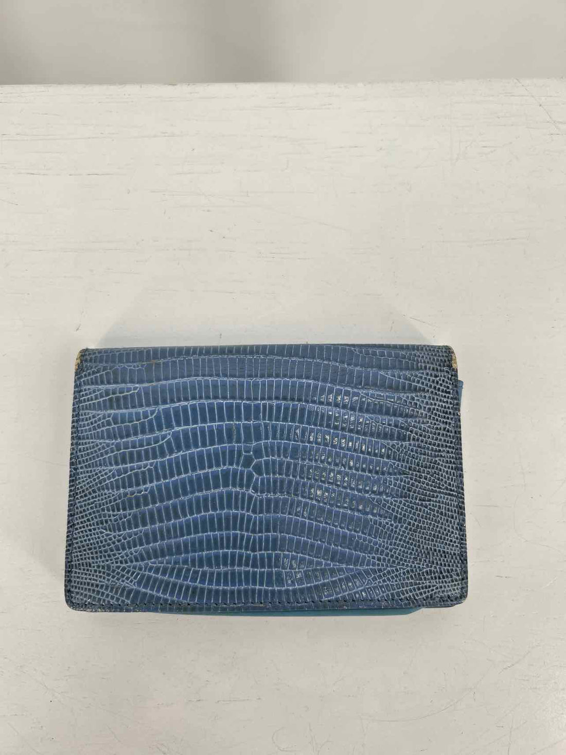 Salvatore Ferragamo VINATGE Y2K 2pc Set Blue Lizard Leather Purse