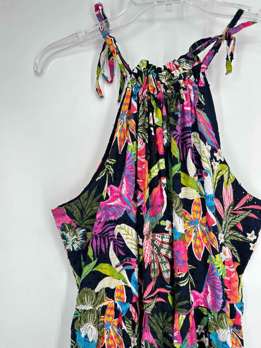 Crown & Ivy Size L Navy Print Sleeveless Dress