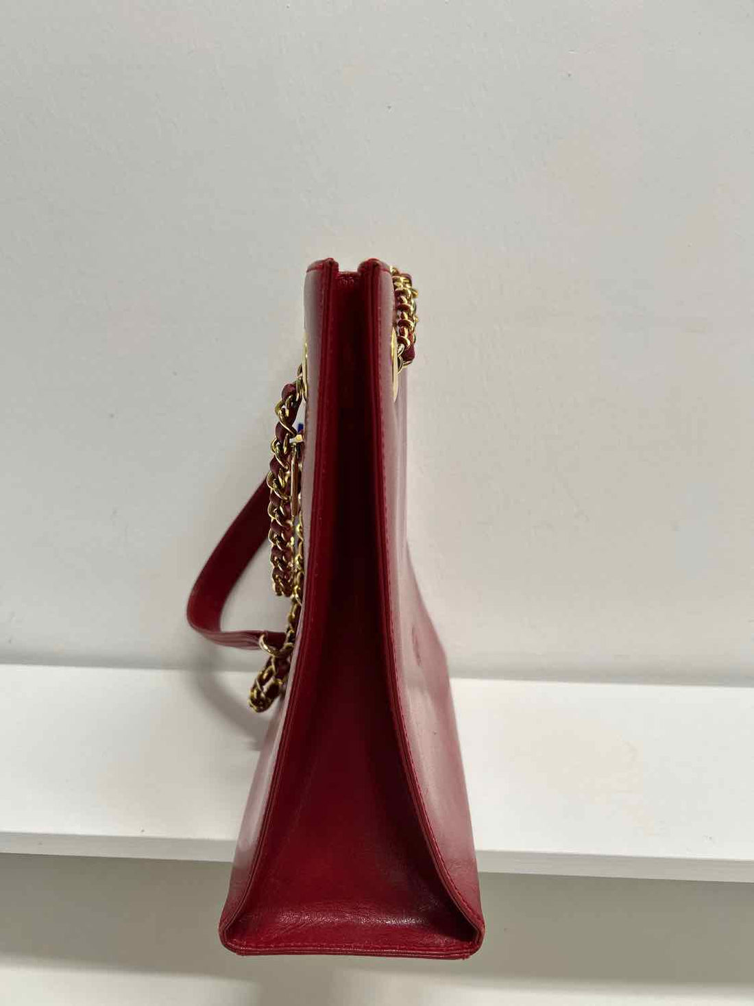 Jane Shilton Red Leather Vintage Shoulder