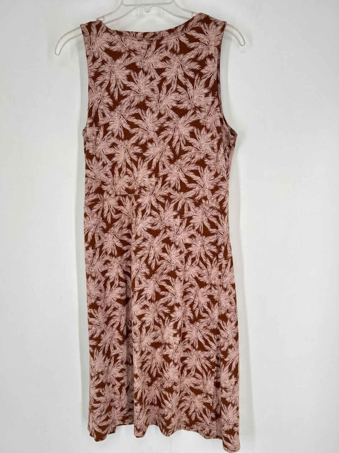 J Jill Size S Brown Palm Print Dress