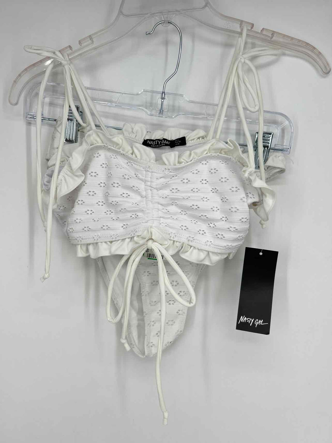 Nasty Gal Size 4 White NWT Swimsuit 2 Piece