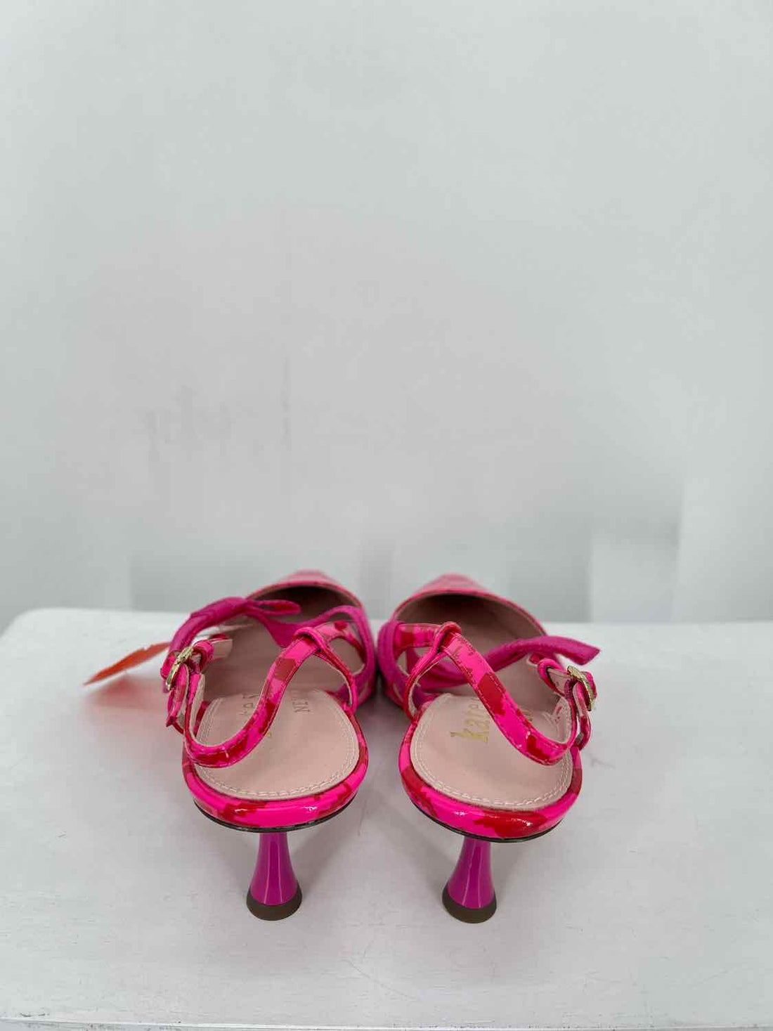 Kate Spade Women Size 6.5 Pink & Red Houndstooth Like New Heels