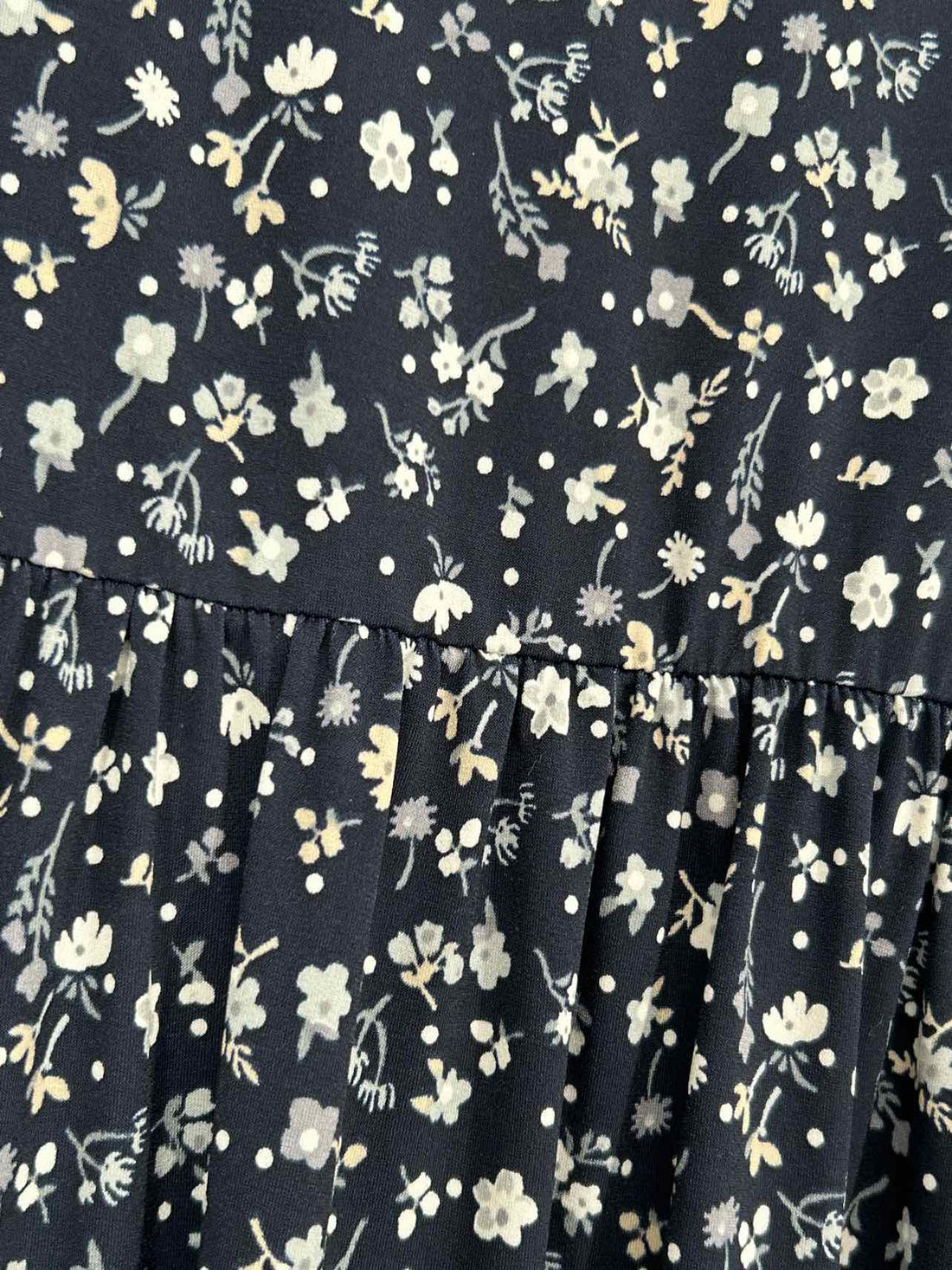 Kaileigh Size 2X Navy Floral Long Sleeve Dress