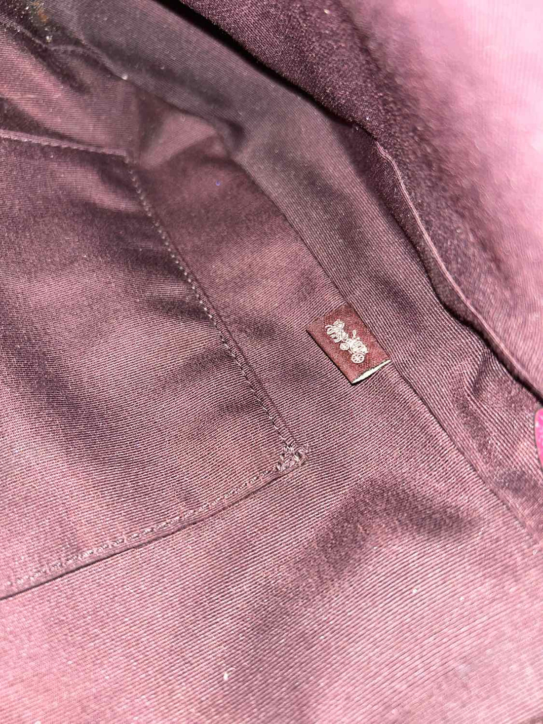 Coach Burgundy Pebbled Leather Shoulder