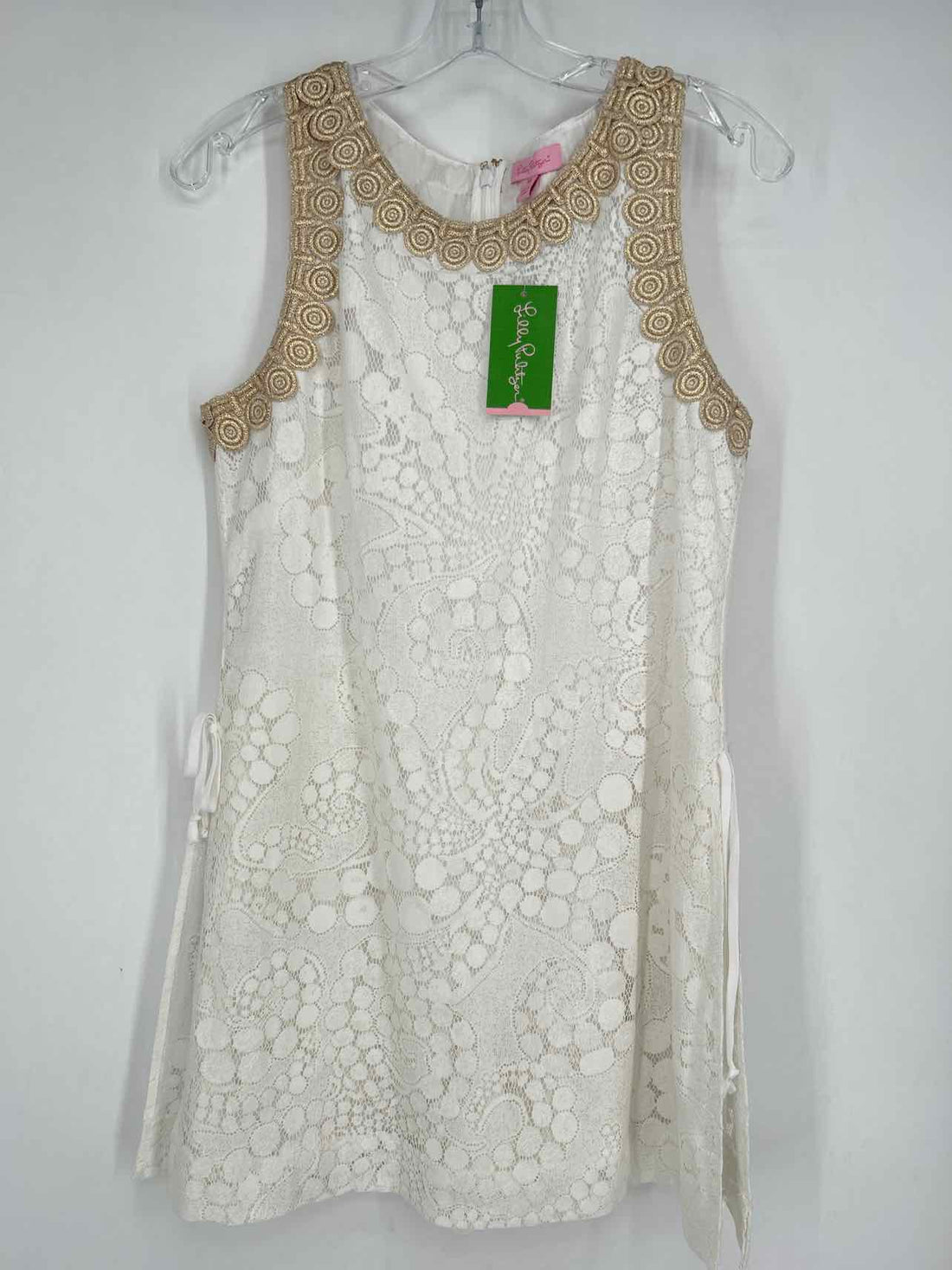 Lilly Pulitzer 10 White & Gold Lace NWT Lilly Pulitzer Romper