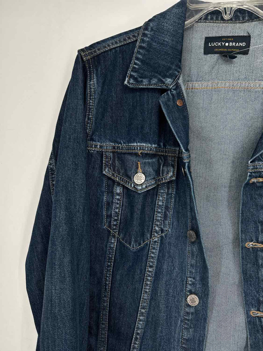 Lucky Brand Size L Dark Wash Denim Jacket