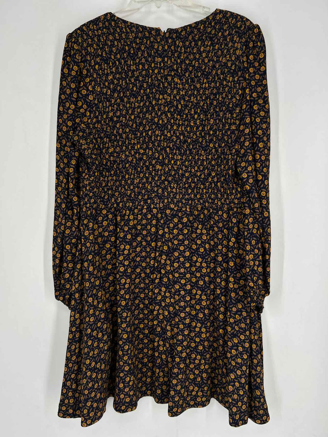 Boden Size 12 Navy & Yellow Print Dress