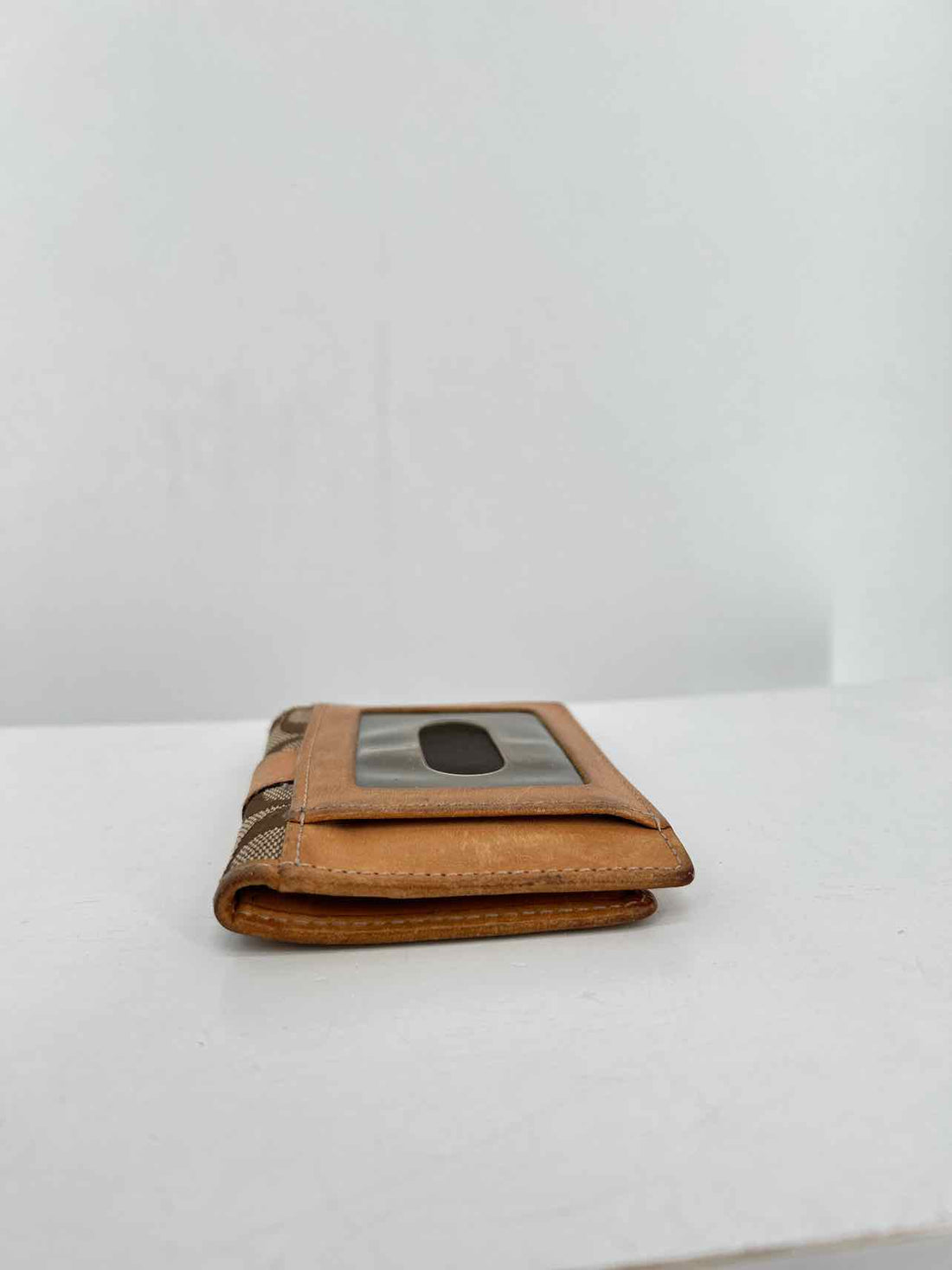 Coach Tan Signature Canvas/Leather Vintage Wallet