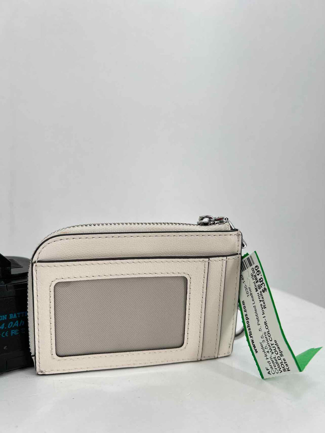 Kate Spade Cream Pebbled Leather Card Holder