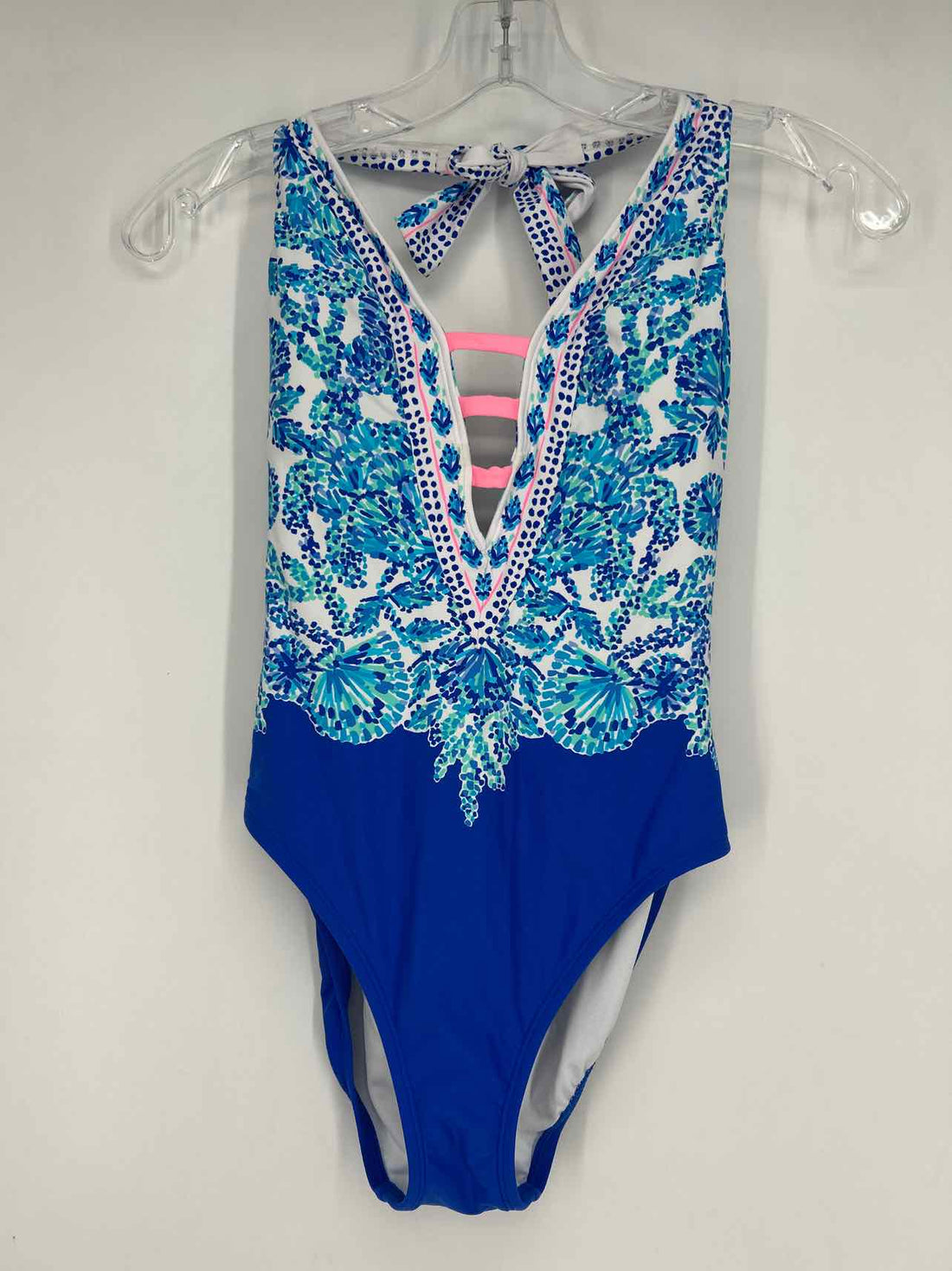 Lilly Pulitzer 0 Blue & White Print Lilly Pulitzer Swimsuit