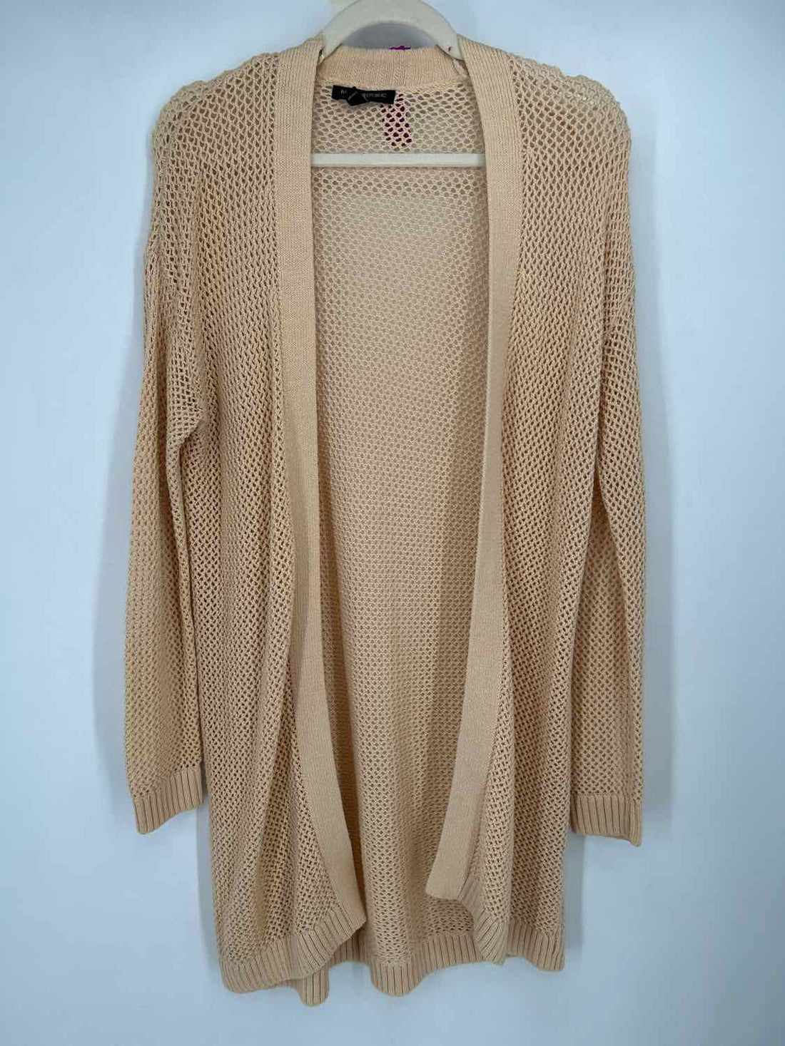 Banana Republic Size MP Butter Yellow Open Knit Cardigan
