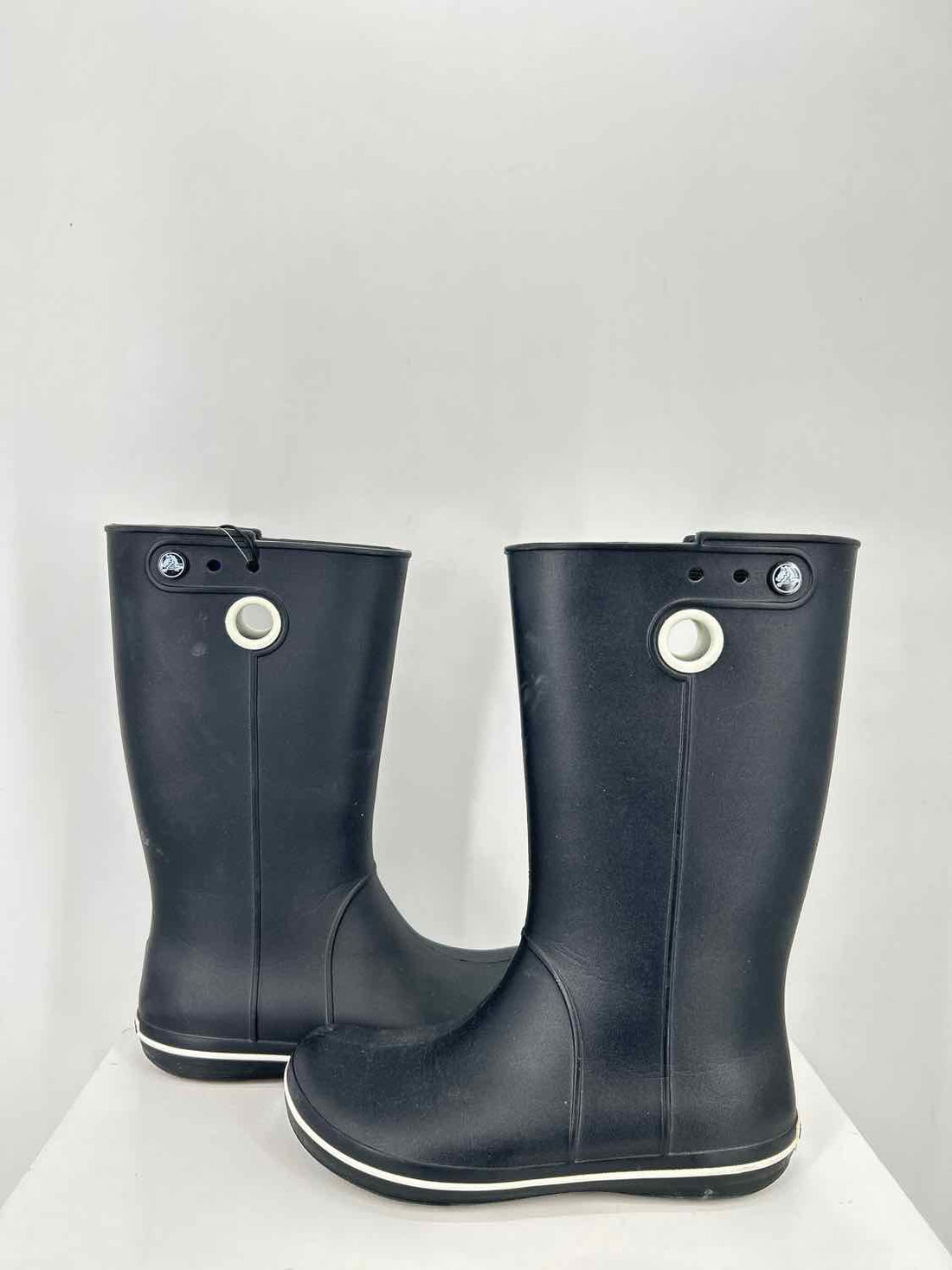 Crocs Women Size 8 Black & White Rain Boot