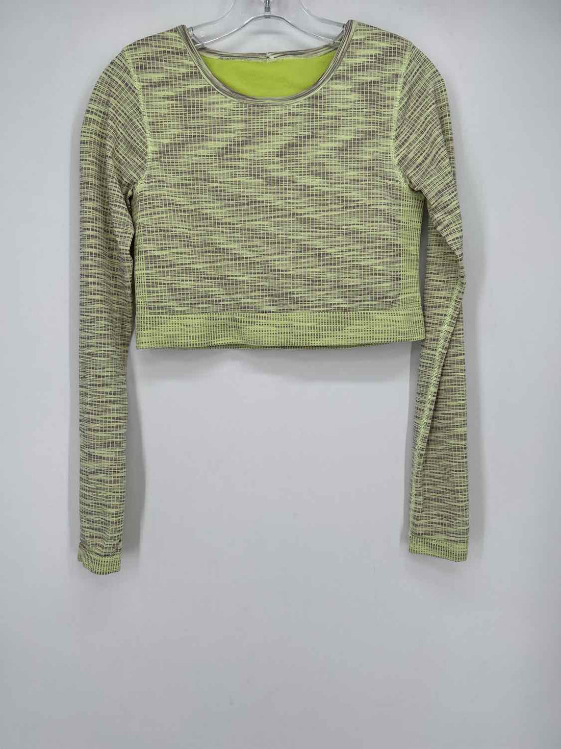 Lululemon Size 6 Neon Yellow Print Active Tops