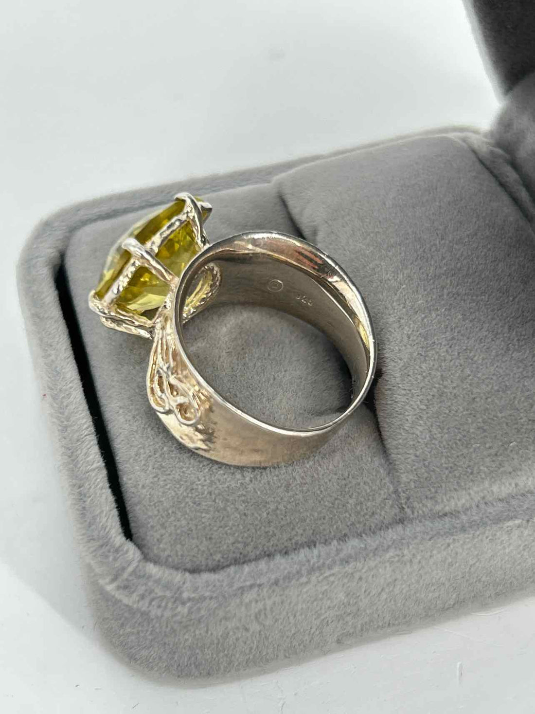 Lorenzo Size 7 Sterling Silver Citrine Like New LUXURY