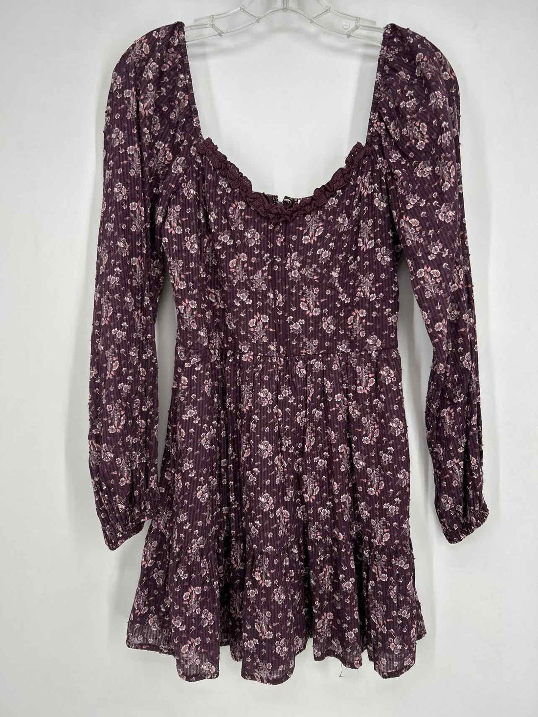 Altard State Size S Purple Floral Long Sleeve Dress