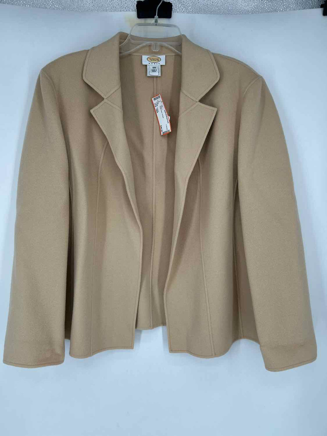 Talbots Size 18W Beige Wool Vintage Blazer
