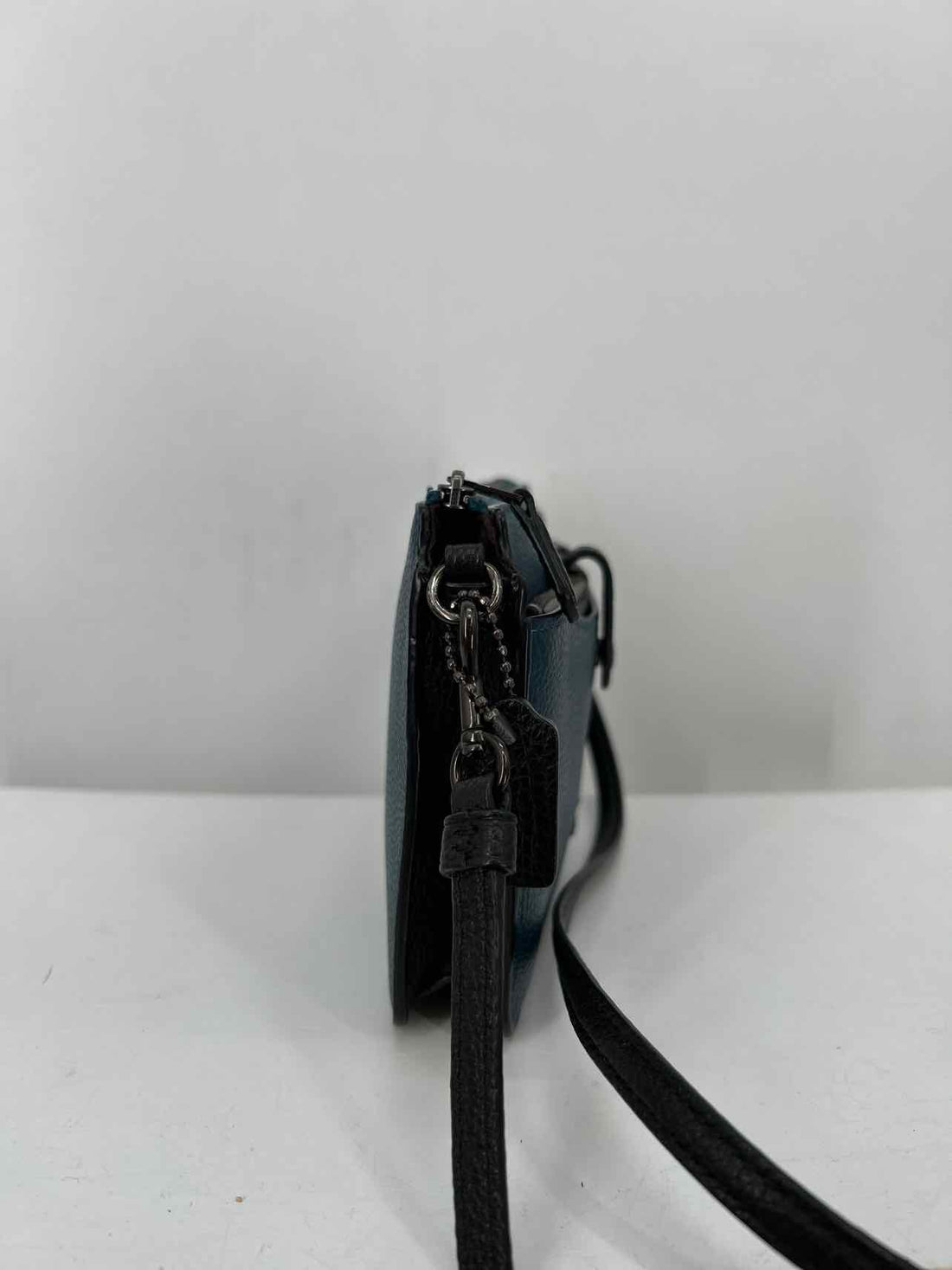 Coach Dark teal & black Pebbled Leather Crossbody