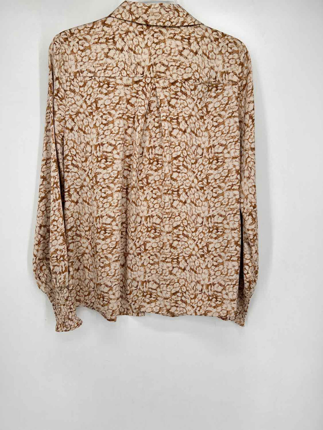 Rachel Zoe Size S Tan Print Long Sleeve