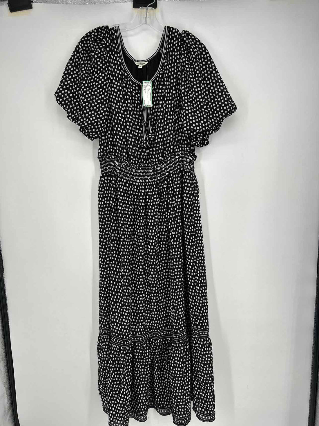 Max Studio Size XL Black & White Polkadot Dress