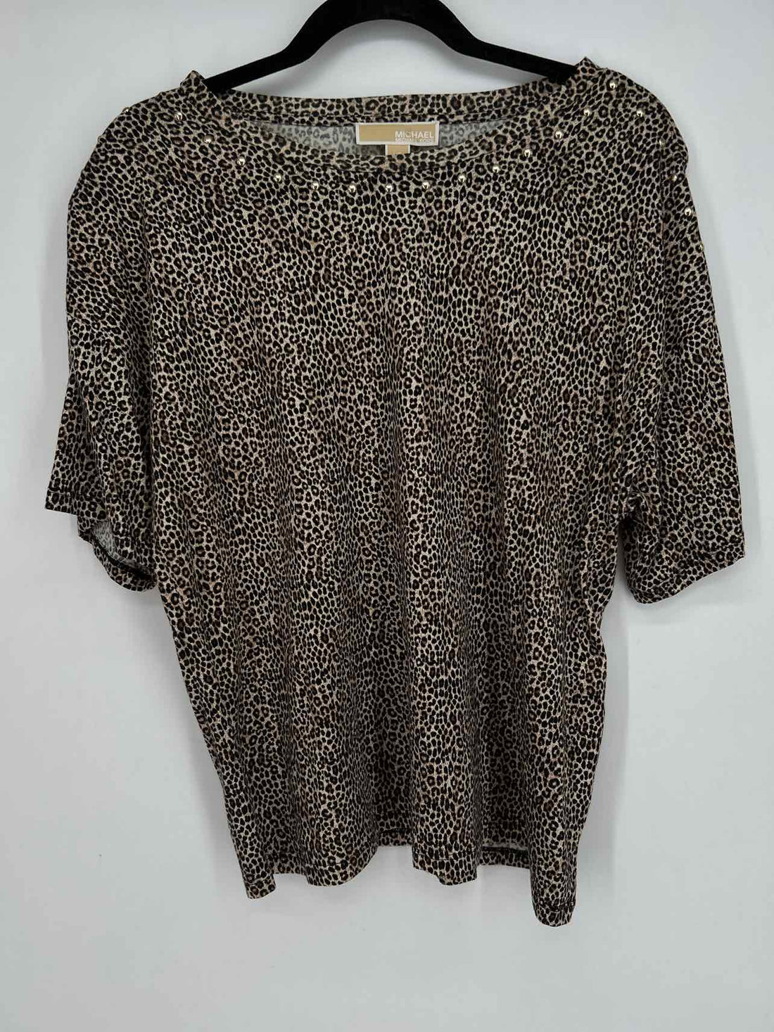 Michael Kors Size L Leopard Short Sleeve