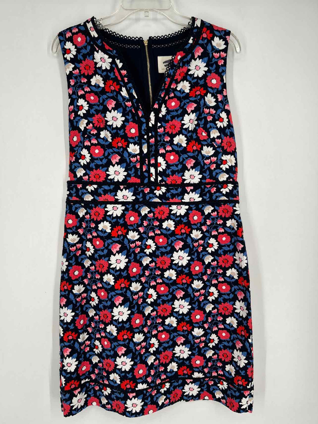 Kate Spade Size 14 Navy Floral Sleeveless Dress